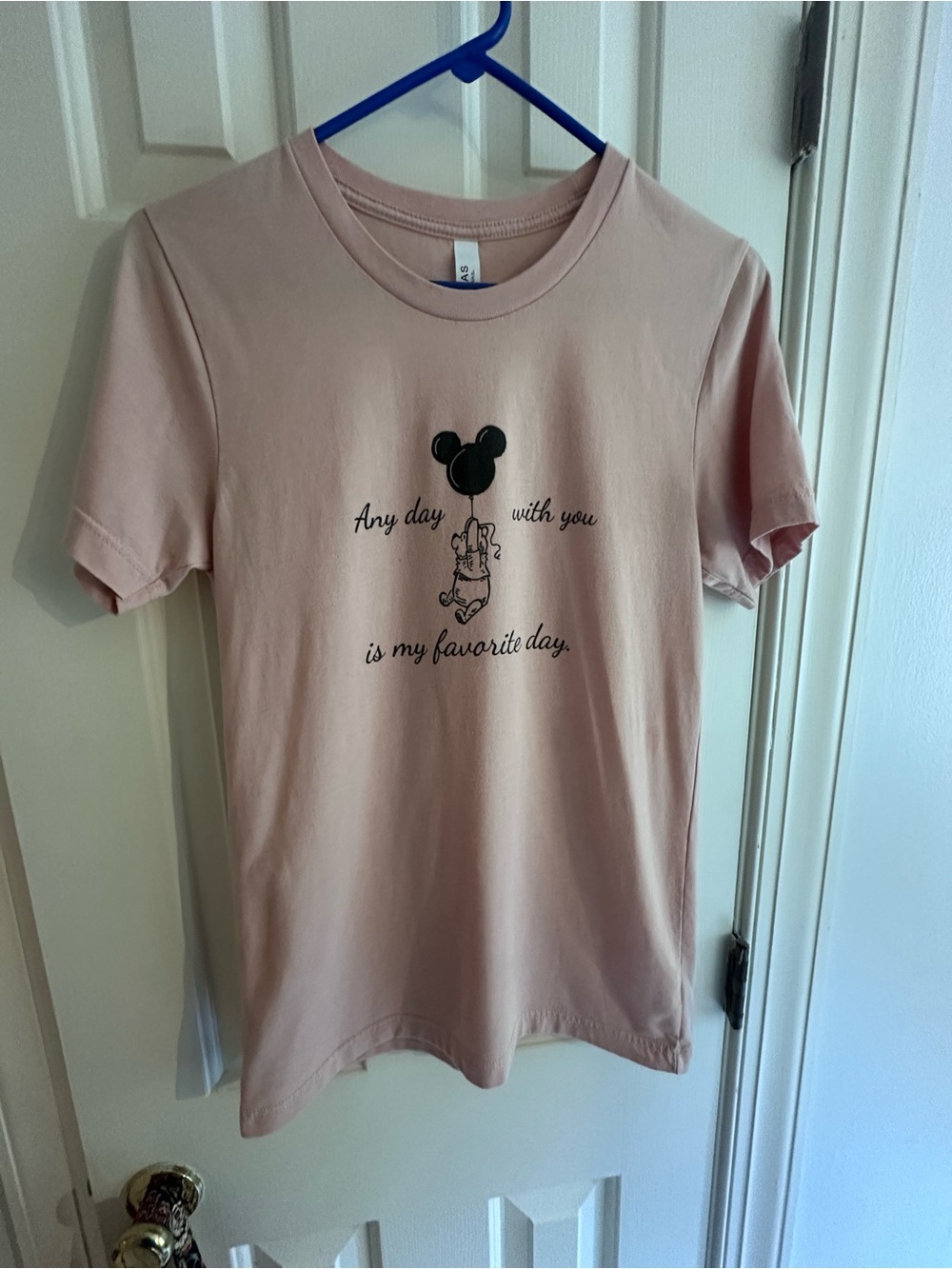 Women’s Short-Sleeve Blush Pink Winnie the Pooh Graphic Tee - Any Day With You